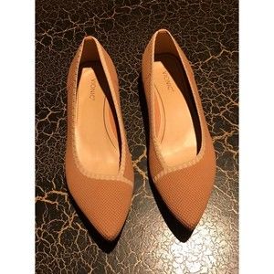 Vionic Dahlia Knit Ballet Flats Arch Support Shoes Toasted Nut Womens Si…